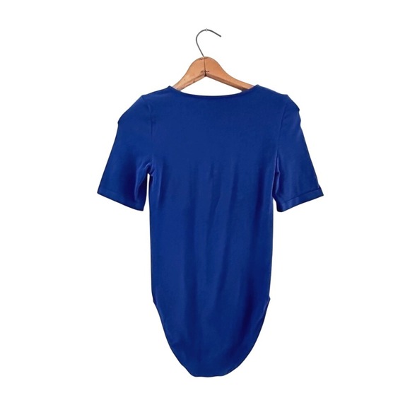 Wolford Bahamas Royal Blue Bodysuit Short Sleeve - Size Medium - Picture 2 of 10